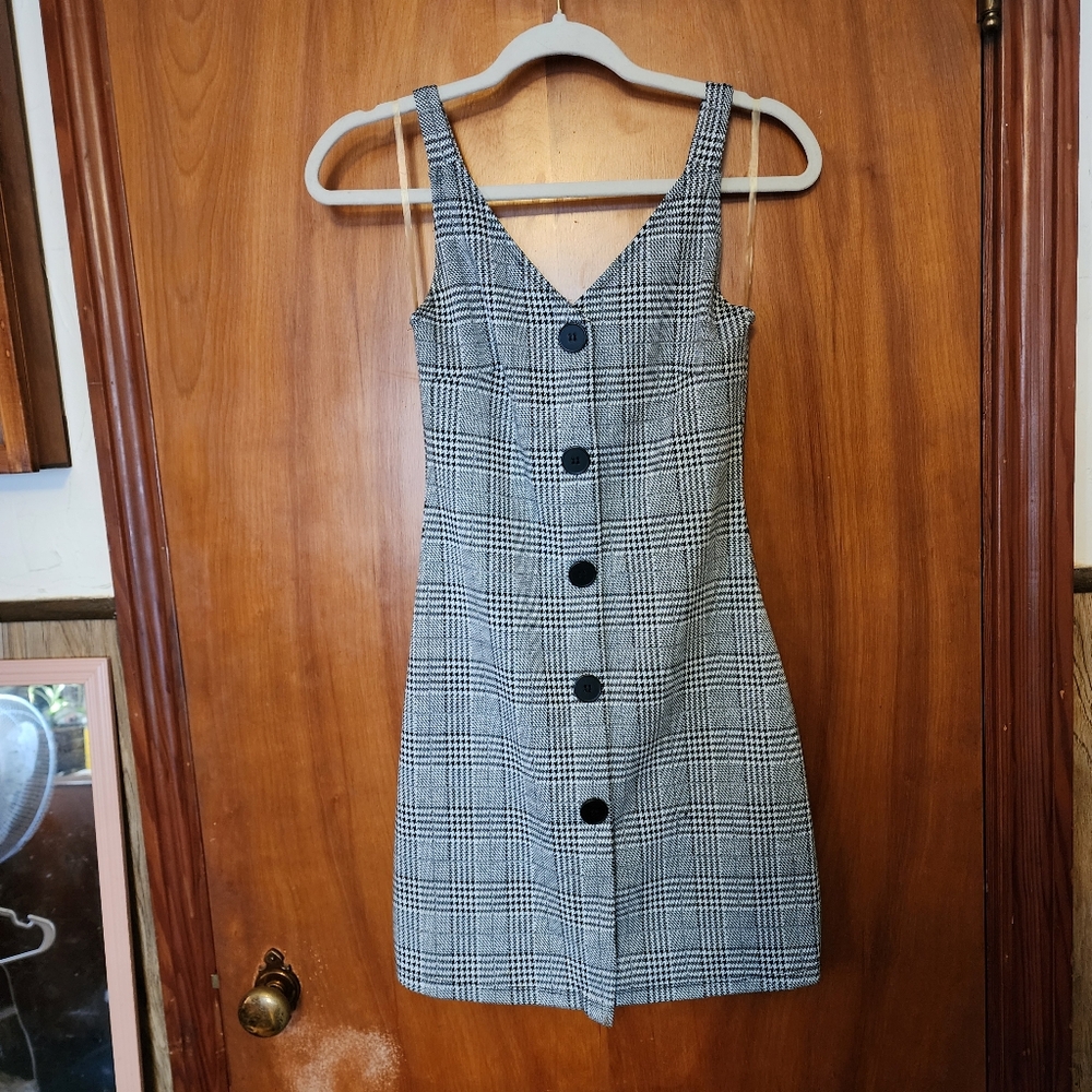 Small Black and White Plaid Dress